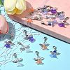 16Pcs 4 Colors Angel Glass Acrylic Pendants HJEW-FS00015-10
