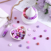 SUNNYCLUE 96Pcs 12 Colors Food Grade Eco-Friendly Silicone Abacus Beads SIL-SC0001-87A-4