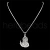 304 Stainless Steel Saint Jude Pendant Necklaces for Men Women NJEW-K283-16P-2