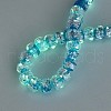 Luminous Handmade Silver Foil Glass Beads Strands FOIL-N029-02B-08-2