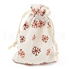 Christmas Theme Cotton Fabric Cloth Bag ABAG-H104-B16-1