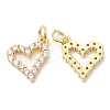 Rack Plating Brass Micro Pave Cubic Zirconia Pendants KK-A185-38G-2