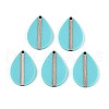 Opaque Resin & Wood Pendants RESI-T057-47A-1