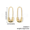 Fashionable Brass Cubic Zirconia Brooch Shape Hoop Earrings VD1668-4-1