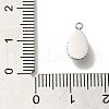 304 Stainless Steel Pave Natural Labradorite Teardrop Charms STAS-B074-04P-03-3