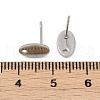 304 Stainless Steel Stud Earring Findings STAS-Q353-02P-3