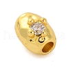 Rack Plating Brass Micro Pave Cubic Zirconia Beads KK-Z070-30G-2