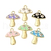 Brass Micro Pave Cubic Zirconia Pendants KK-F895-07G-1