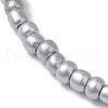 7Pcs 7 Colors Round Glass Seed Beaded Stretch Bracelets BJEW-JB10417-5