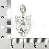 Rack Plating Alloy Enamel Owl European Dangle Charms FIND-B034-11P-01-3