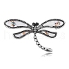 Alloy Pave Shell Dragonfly Brooch PW-WG81607-01-1