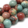 Synthetic Ocean White Jade Beads Strands G-S254-6mm-C07-2