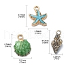 30Pcs 15 Styles Alloy Enamel Pendants ENAM-YW0003-88-3