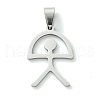 Non-Tarnish 201 Stainless Steel Pendants STAS-U003-09P-1