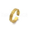 Trapezoid 304 Stainless Steel Open Cuff Rings for Women RJEW-M019-15G-2