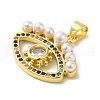 Brass Micro Pave Cubic Zirconia Pendants KK-Z042-29G-04-2
