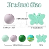 Round & Butterfly Silicone Focal Beads SIL-YW0001-35-2