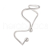 Non-Tarnish 304 Stainless Steel Irregular Circle Open Cuff Bangles STAS-S125-09P-1