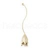 Three-Dimensional Flower Brass Pendants KK-V006-02G-03-2