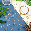 SUPERFINDINGS 40Pcs 2 Colors Alloy Rhinestone Pendant FIND-FH0010-63-5