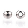 Rhodium Plated 925 Sterling Silver Beads STER-T007-12P-01-1