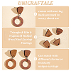 Unicraftale 16 Pairs 4 Style Triangle & Kite & Trapezoid Walnut Wood Stud Earring Findings WOOD-UN0001-07-5