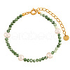 Round Natural Green Spot Jasper Beaded Bracelets IU9367-2