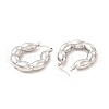 Brass Oval Wrap Hoop Earrings for Women EJEW-E273-01P-2