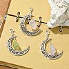Hollow Moon Alloy Pendant Decoration HJEW-TA00097-2