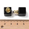 Natural Obsidian Perfume Bottle Pendants G-Z039-04G-03-3