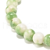 Natural White Jade Round Beaded Stretch Bracelet BJEW-JB07968-04-4