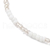 2 Styles Summer Natural Pearl & Round Glass Seed Beaded Stretch Anklets AJEW-AN00670-03-5