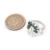 Natural Green Aventurine Beads with Solid Round Brass Beads and Eco-Friendly Copper Wire Rings RJEW-TA00183-02-3