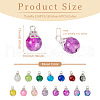 Kissitty 120Pcs 15 Colors Spray Painted Crackle Glass Pendants FIND-KS0001-29-5