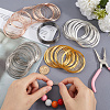 SOFPLATE 500Pcs 5 Colors Steel Memory Wire FIND-SP0002-10-3