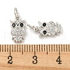 Rack Plating Brass Micro Pave Clear Cubic Zirconia Pendants KK-B093-02E-P-3