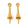 Brass Bead Cap Bails KK-G502-17B-G-1