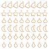   120Pcs 6 Style 304 Stainless Steel Charms STAS-PH0005-38-1