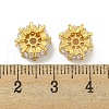 Brass Cubic Zirconia Spacer Beads KKB-L215-026G-2
