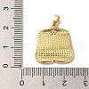 Rack Plating Brass Micro Pave Cubic Zirconia Pendants KK-U027-23G-3