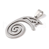 Non-Tarnish Reiki Symbol 201 Stainless Steel Pendants STAS-A094-03C-P-2