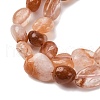 Natural Red Rabbit Fur Rutilated Quartz Beads Strands G-K395-A03-02-4