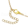 Brass & Glass Angel Wing Heart Pendant Necklaces for Women NJEW-JN05260-6