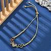 Brass Micro Pave Cubic Zirconia Slider Bracelets BJEW-S163-01B-G-1