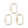 Brass Screw Carabiner Lock Charms X-ZIRC-I041-05G-1