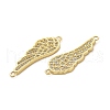 Brass Micro Pave Clear Cubic Zirconia Connector Charms KK-E068-VB063-3