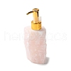 Raw Natural Rose Quartz Pump Press Bottles G-B131-02B-1