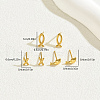 3 Pairs Stylish Stainless Steel Fish & X-Shaped & Dolphin Stud Earrings EN4895-6
