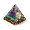 Orgonite Pyramid Resin Energy Generators DJEW-D013-04B-2