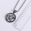 Vintage Stainless Steel Six-Pointed Star Pendant Necklaces for Fashionable Street Style Men PQ2457-2
